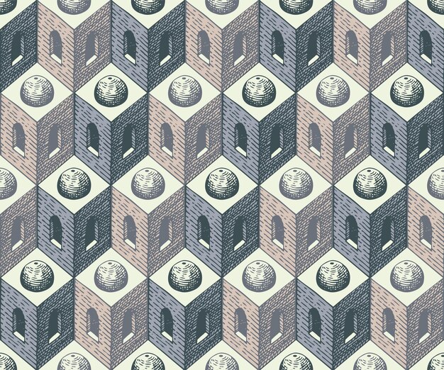 architecture seamless pattern