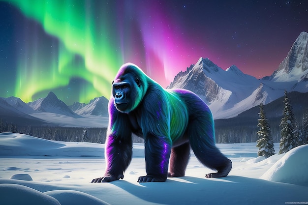 Arctic Aurora Gorilla