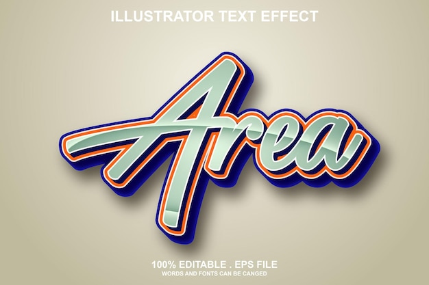 area text effect editable