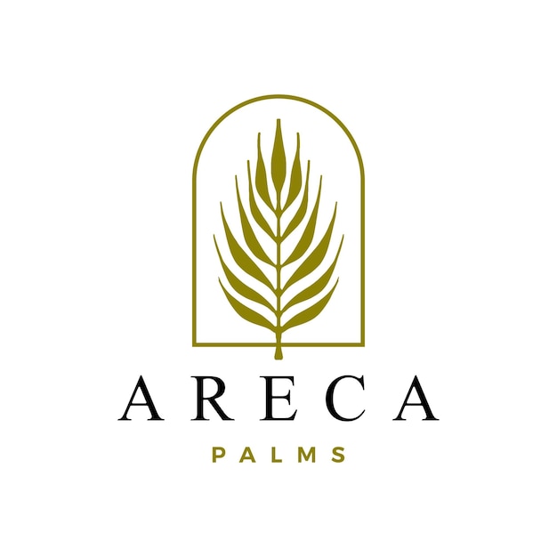 Areca palm logo isolated on white