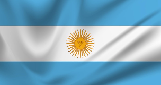 Argentina 3D National Flag Design Eps Vector