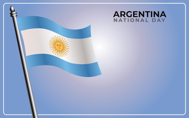 Argentina Flag Background  Vector Illustration