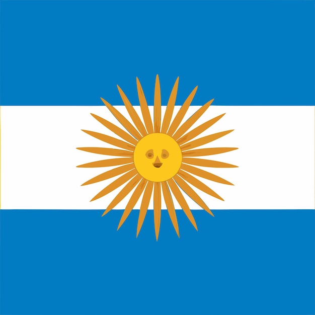 Argentina flag illustration on white background