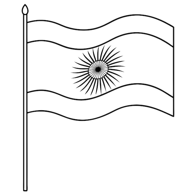 Argentina flag illustration on white background