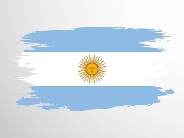 Argentina flag painted with a brush