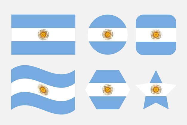 Argentina flag simple illustration for independence day or election