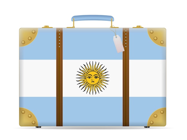 Argentina flag travel suitcase