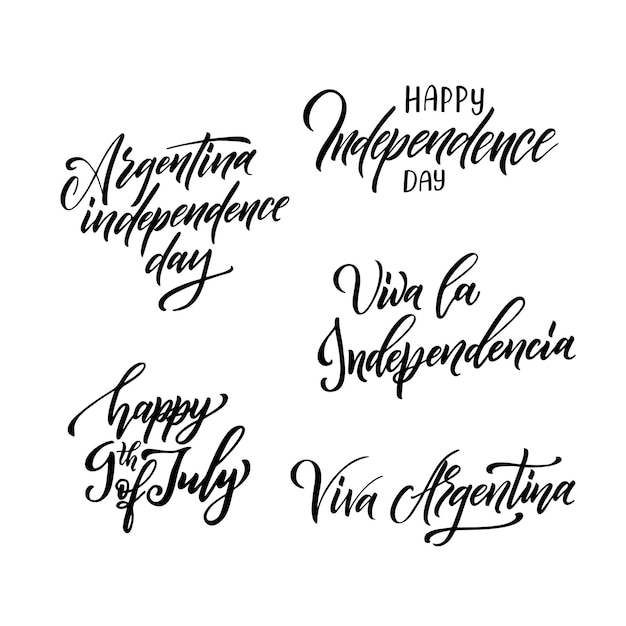 Argentina greeting card design Calligraphy lettering Vector illustration