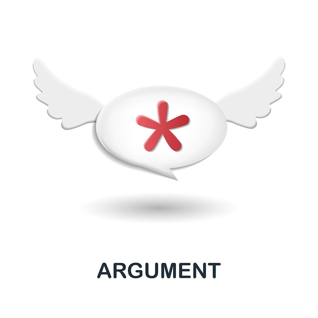 Argument icon 3d illustration from discussion collection Creative Argument 3d icon for web design templates infographics and more