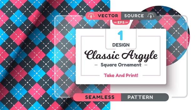 Argyle Seamless Pattern Fabric Texture Background Textile Wallpaper