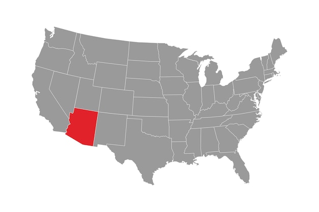 Arizona state map Vector illustration