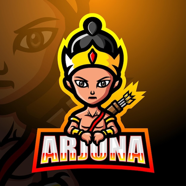 Arjuna mascot esport illustration