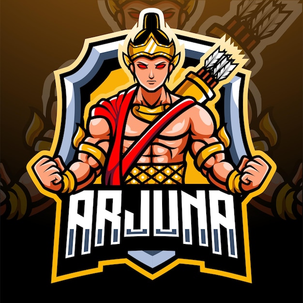 Arjuna mascot. esport logo design