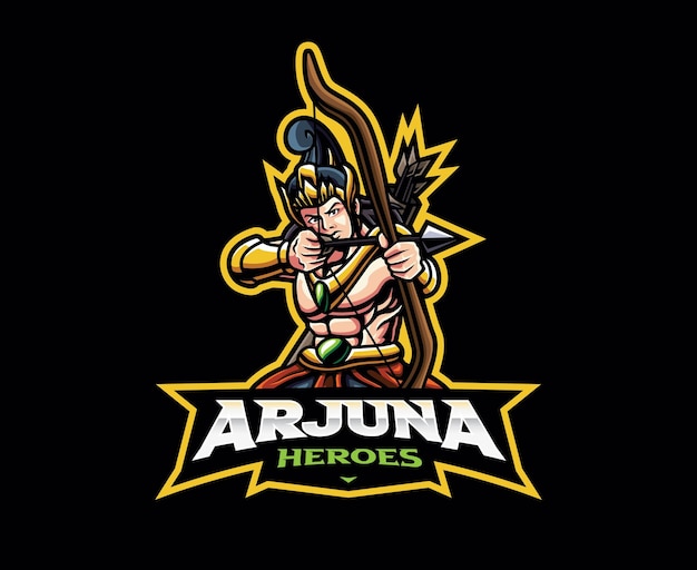 Arjuna mascot logo design