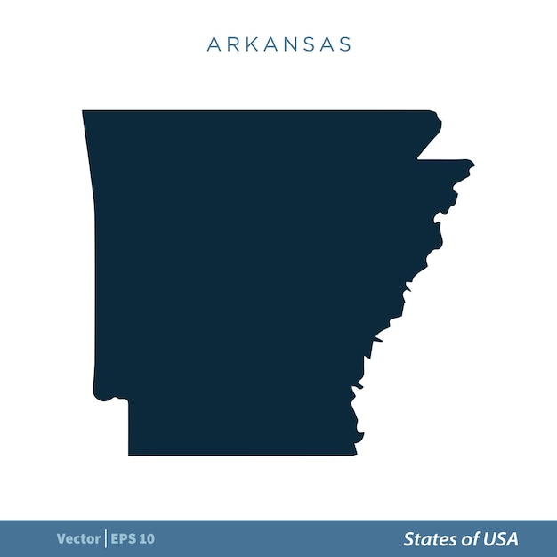 Arkansas States of US Map Icon Vector Template Illustration Design Vector EPS 10