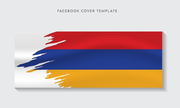 Armenia flag facebook cover template