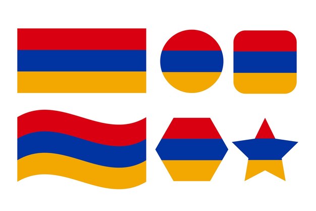 Armenia flag simple illustration for independence day or election. Simple icon for web