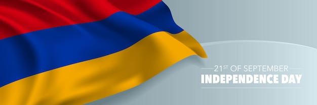 Armenia happy independence day vector banner greeting card