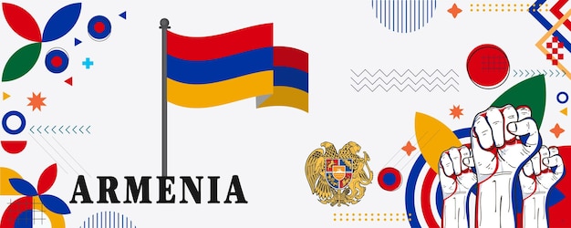 Armenia national day banner design vector eps