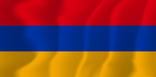 Armenia Waved Flag Illustration Vector Background