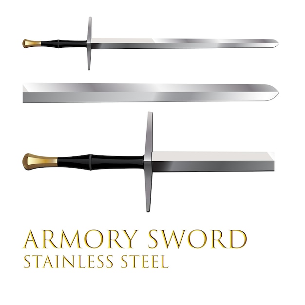 Armory Sword Stainless Steel Illustration vector based drawing