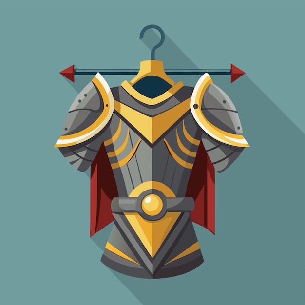 armour from the Middle Ages Vector illustration of a set of medieval armour for combat