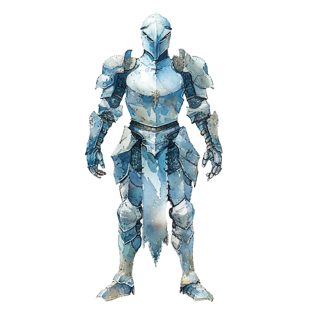 armour vector illustration in watercolor style