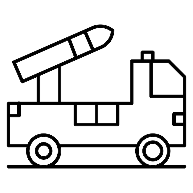 Army Artillery Vector Illustration Style