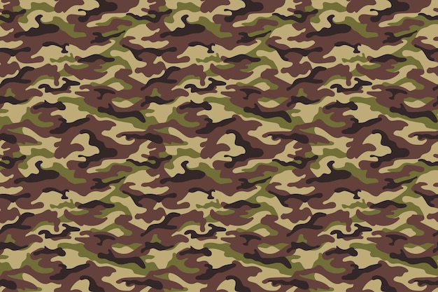 Army camouflage seamless texture in green brown colors. Vector illustration