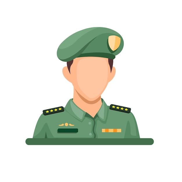 Vector army military uniform male figure character illustration vector