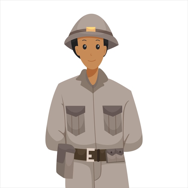 Army Profession Character Design Illustration