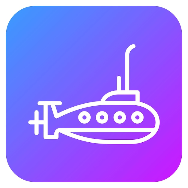 Army Submarine Vector Illustration