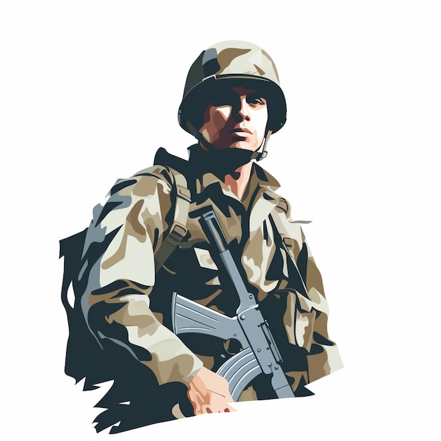 army vector military illustration soldier design flag war background poster independence