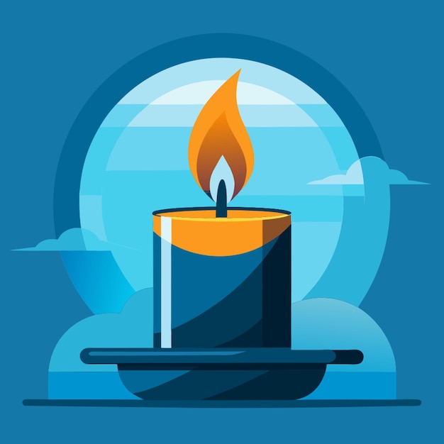 Vector aroma candle vector illustration flat 2