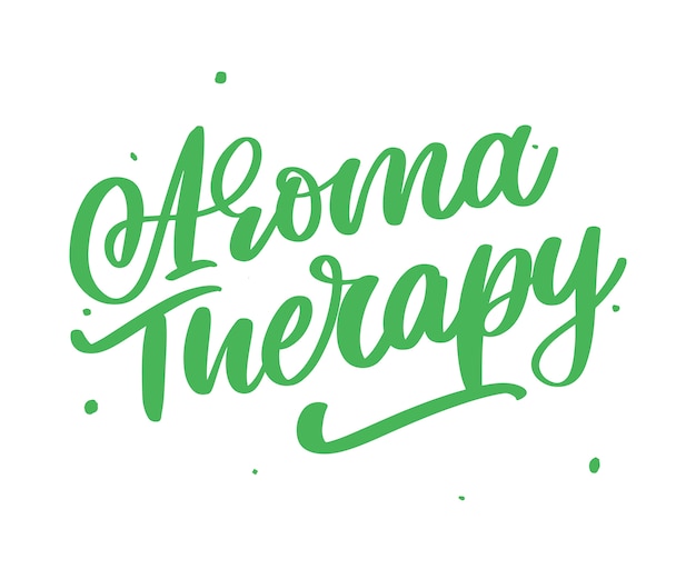 Aroma therapy letter. Alternative medicine. Healthy lifestyle concept. Organic sign.