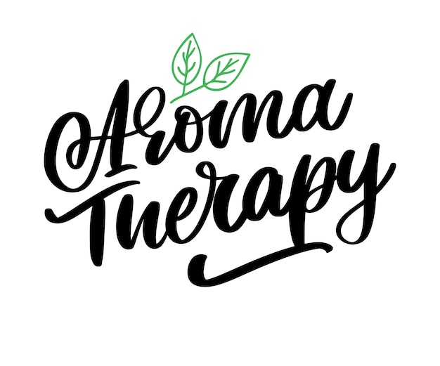 Aroma therapy letter for luxury lifestyle design. Alternative medicine. Healthy lifestyle concept. Organic sign.