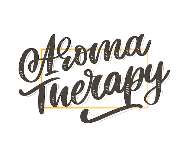 Aroma therapy letter for luxury lifestyle design. Alternative medicine. Healthy lifestyle concept.