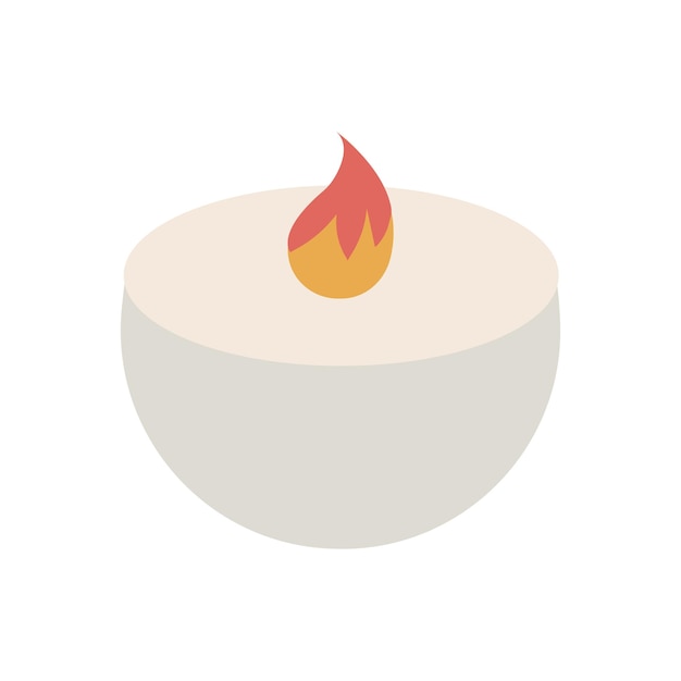 Aromatic burning candles vector illustration