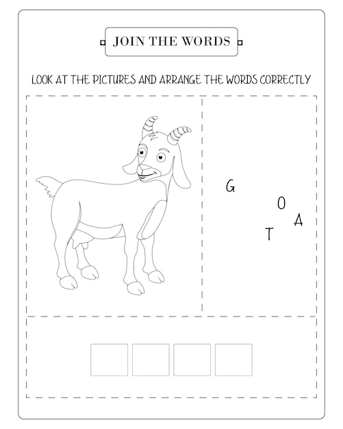 Arrange The Word Correctly Kids Worksheet