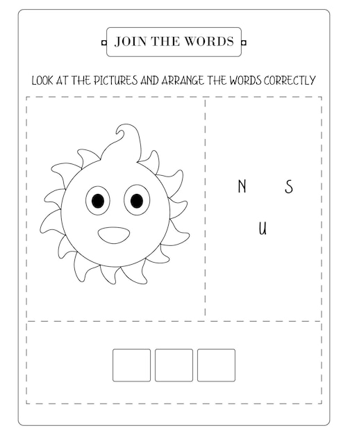 Arrange The Word Correctly Kids Worksheet