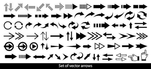 Arrow icon Mega set of vector arrows