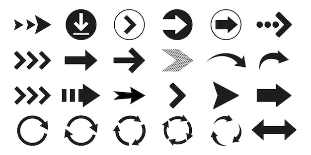 Arrow icons vector set. Mega icon set. Vector illustration