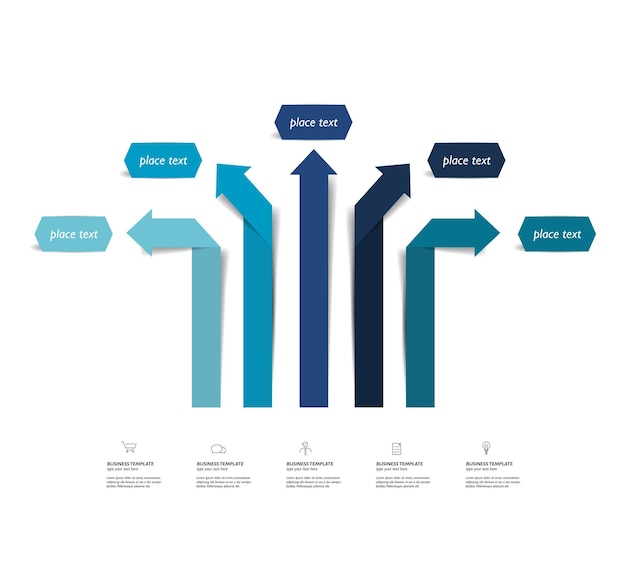 Arrow infographics scheme diagram chart flowchart Vector