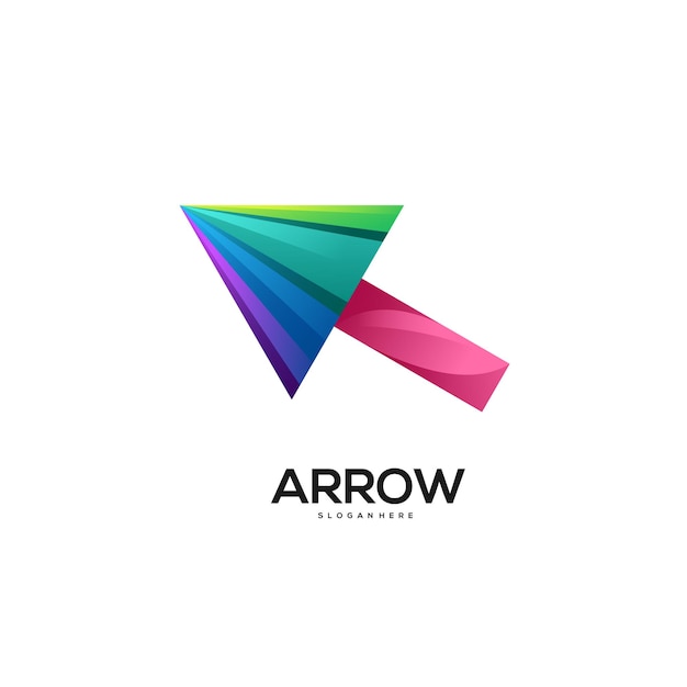 Arrow logo colorful gradient