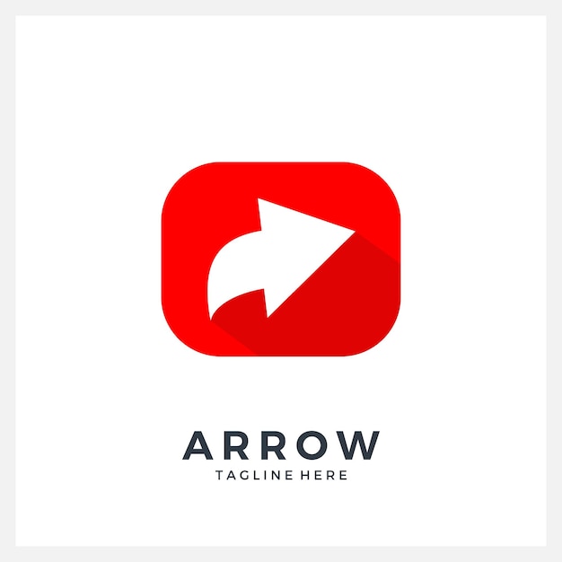 Arrow logo illustration, Arrow and rectangle logo, right arrow