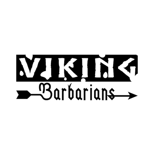 Vector arrow typography viking emblem