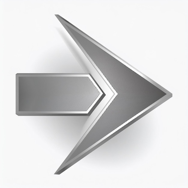 Vector an arrow with a metallic texture style