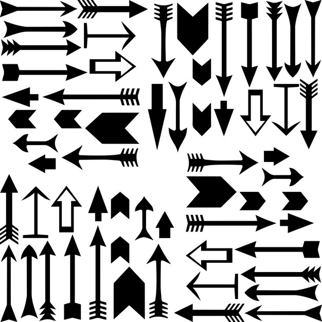 Vector arrows big black set icons arrow icon arrow vector collection