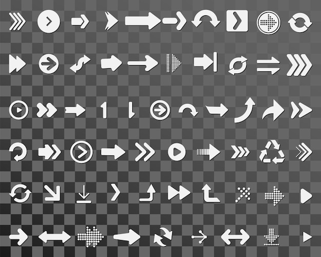 Arrows set Arrow icon collection Set different arrows or web design Arrow