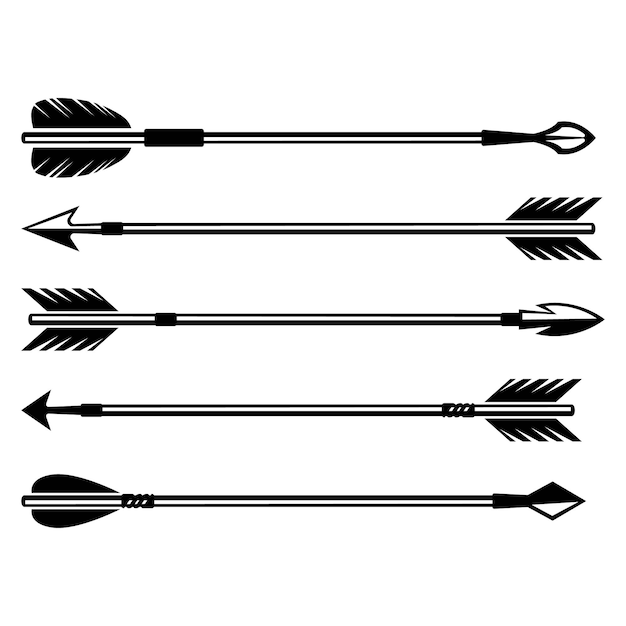 Arrows set medieval style weapons